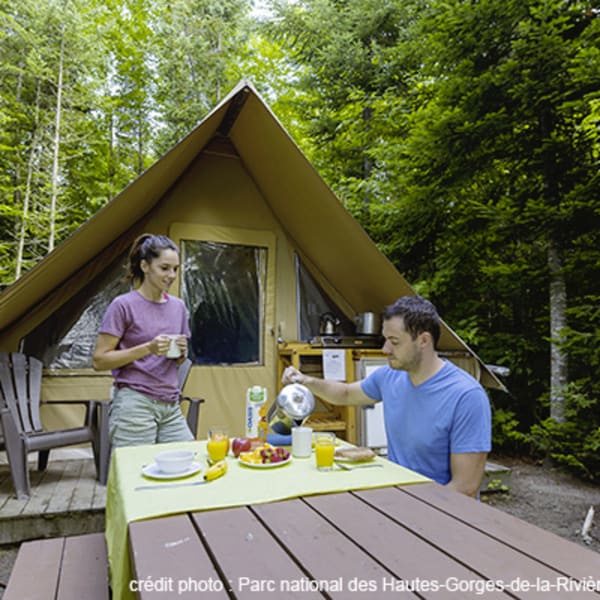 Camping du parc national des Hautes-Gorges-de-la-Rivière-Malbaie
