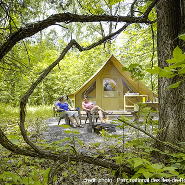 Campground at parc national des Îles-de-Boucherville