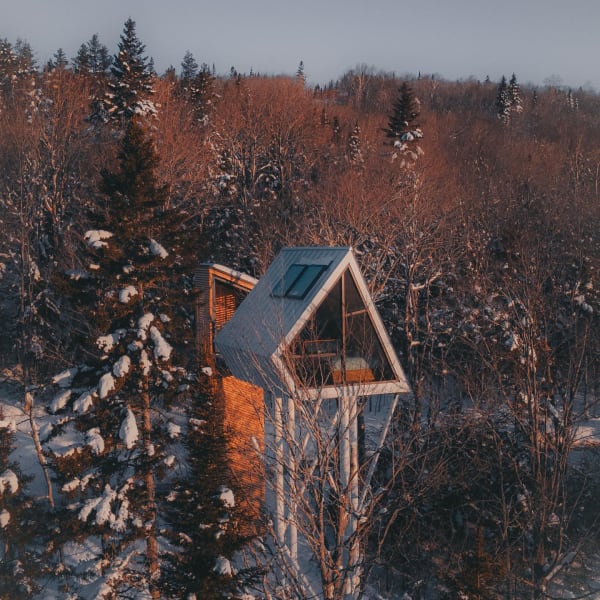 Uhu cabin in winter.