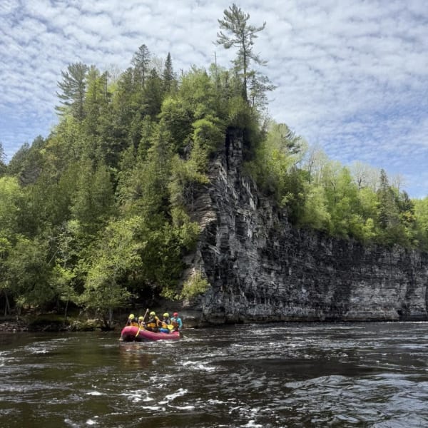 River rafting in the summer. 
