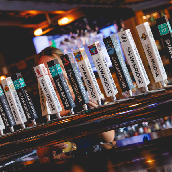 Shawbridge - Microbrasserie et Charcuteries -  A row of beer taps