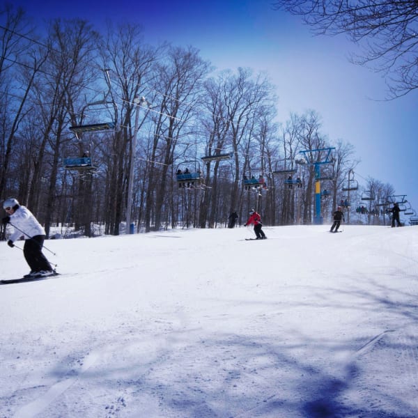 Ski slope at Mont Habitant.