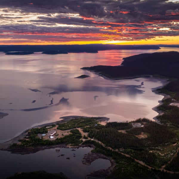 Aerial view of Station Uapishka. 