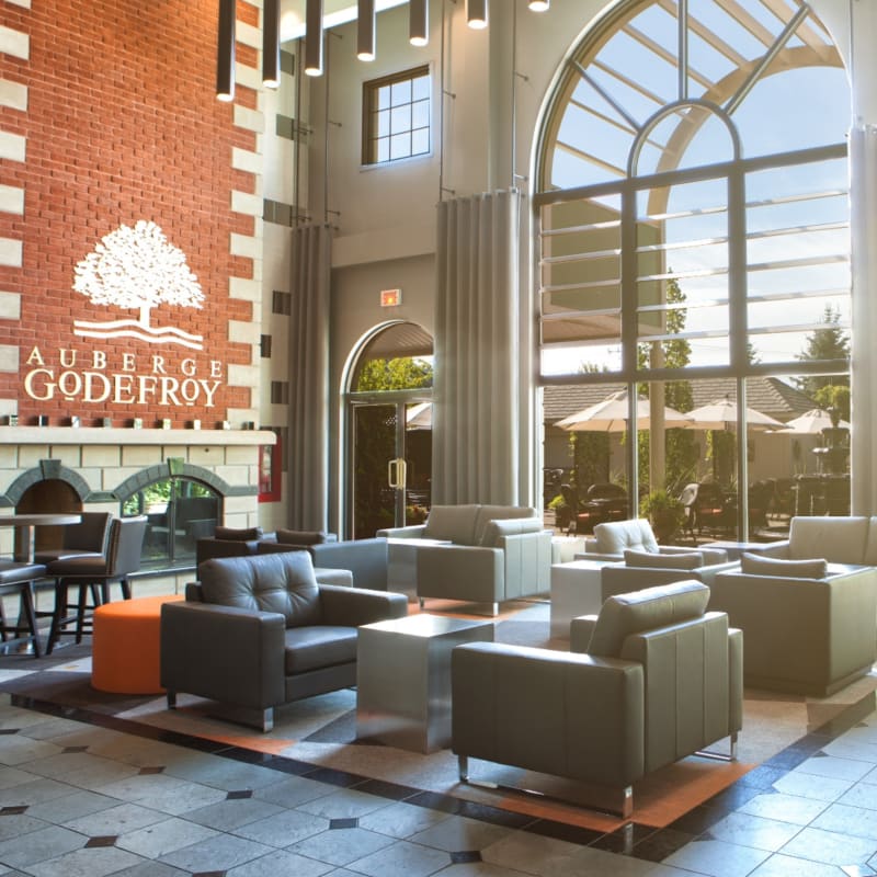 Lobby de l'Auberge Godefroy.