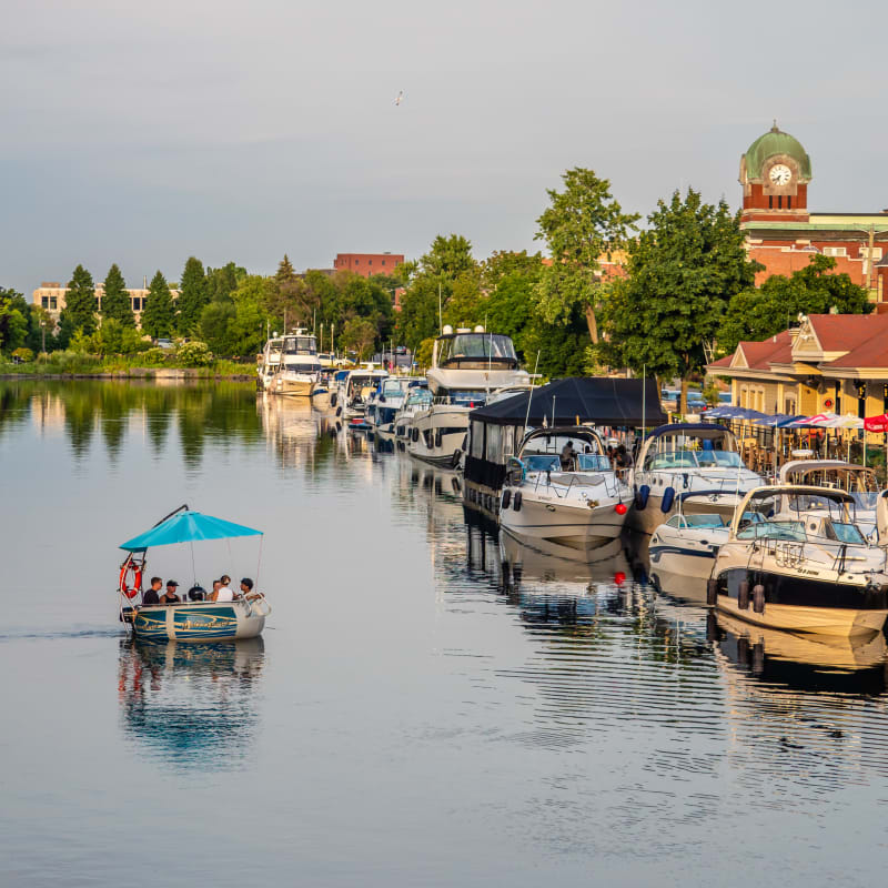 Boats along a canal