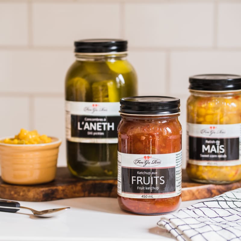 Canned jars from Ferme Guy Rivest
