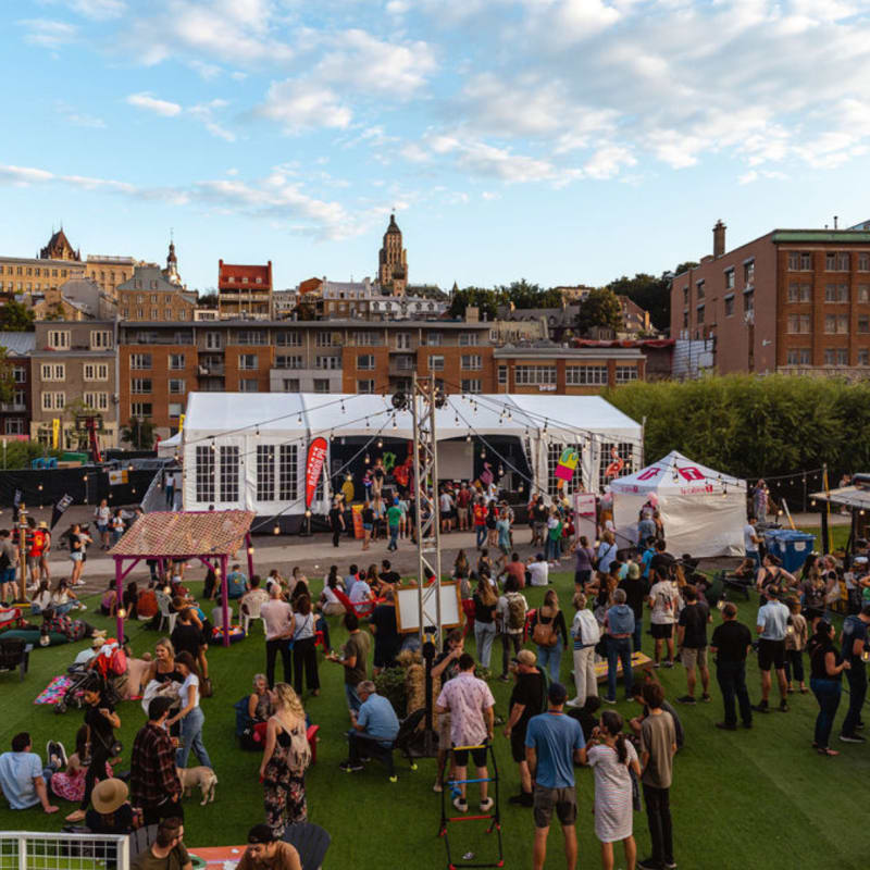 A crowd outdoors at the Festibière de Québec