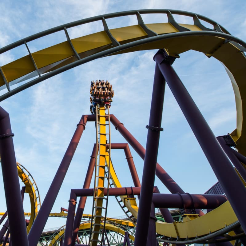 Montagne russe la ronde six flag