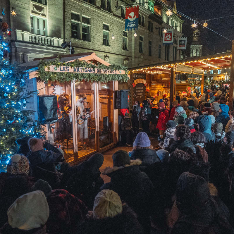 Marché de Noël allemand Québec - Performance musicale dans un marché de Noël