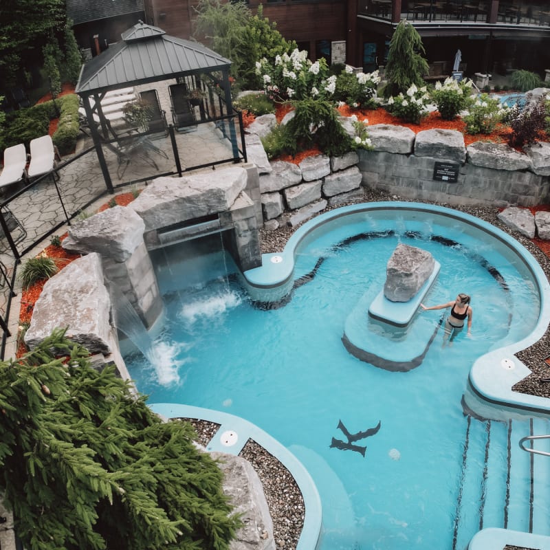 Aerial view of a spa