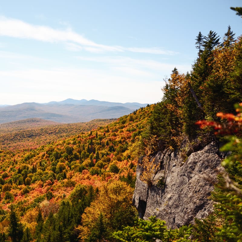 L’automne sous toutes ses couleurs dans Brome-Missisquoi - Au sommet du Mont Écho à l'automne