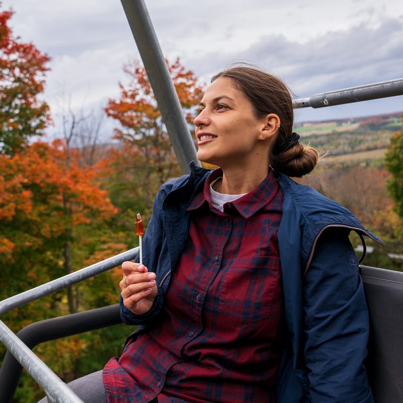 Quoi faire cet automne au Centre-du-Québec - Balade en télésiège durant les couleurs