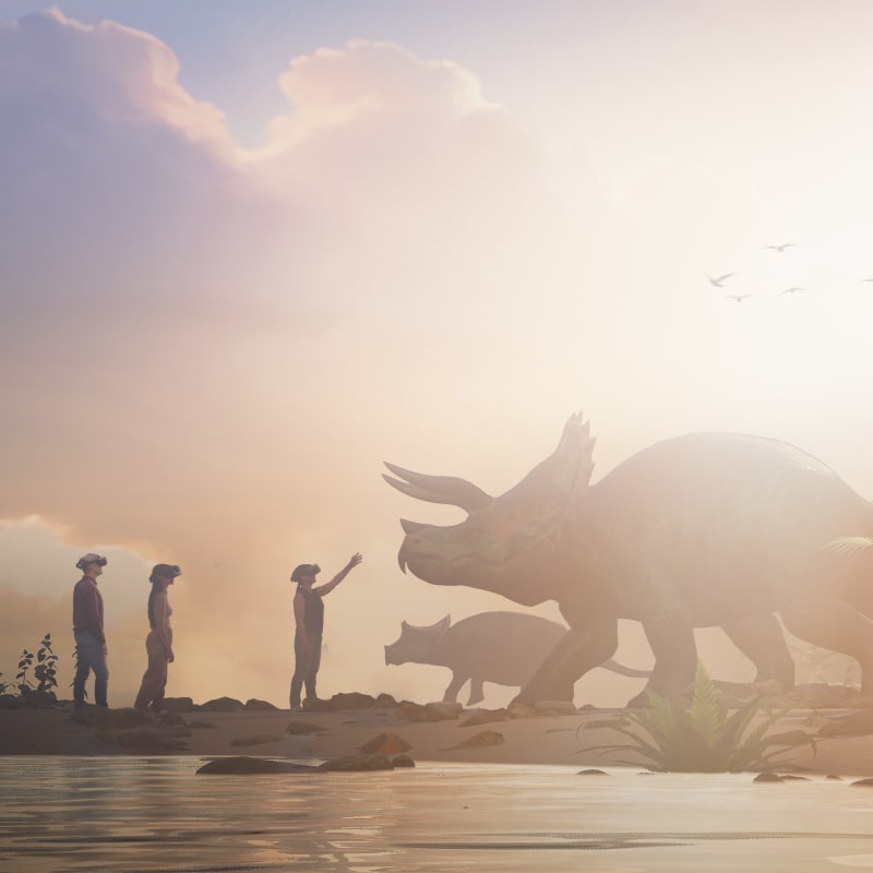 Réalité virtuelle dinosaures