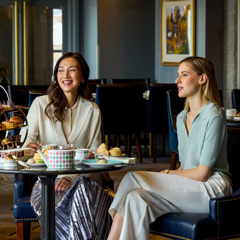 Two women at afternoon tea