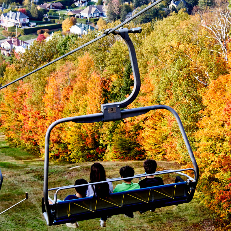 Chairlift in action during the foliage season.
