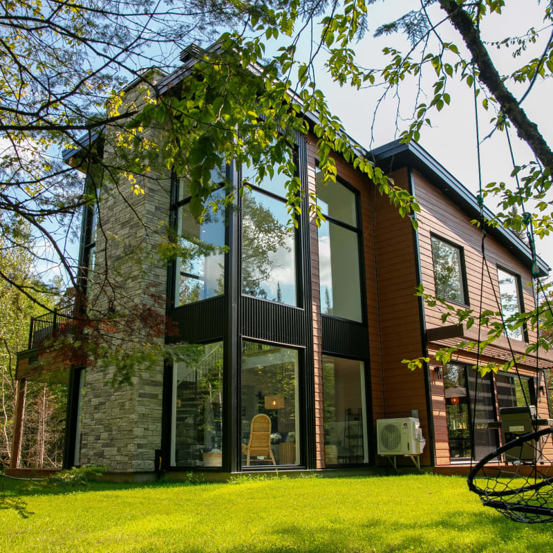 Vue de l’extérieur du chalet Zenith.