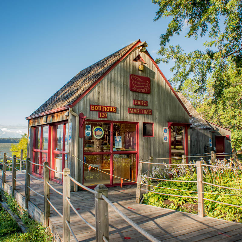 Boutique du parc maritime sur l’île d’Orléans.