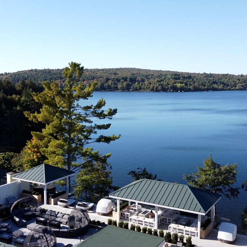 Lake Massawippi and Ripplecove rooftop.