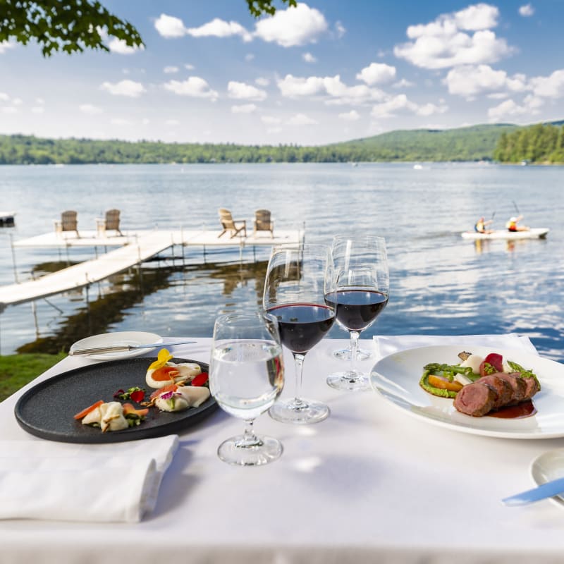 Fine food by the lake at the Ripplecove.
