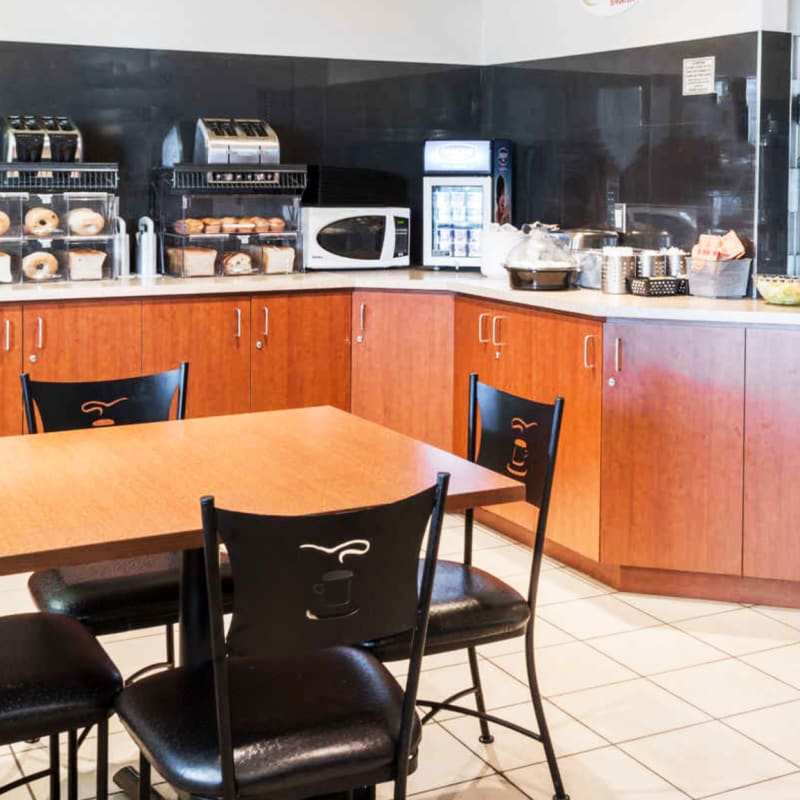 The hotel's breakfast area.