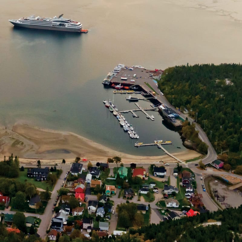 Cruise ship in Tadoussac.