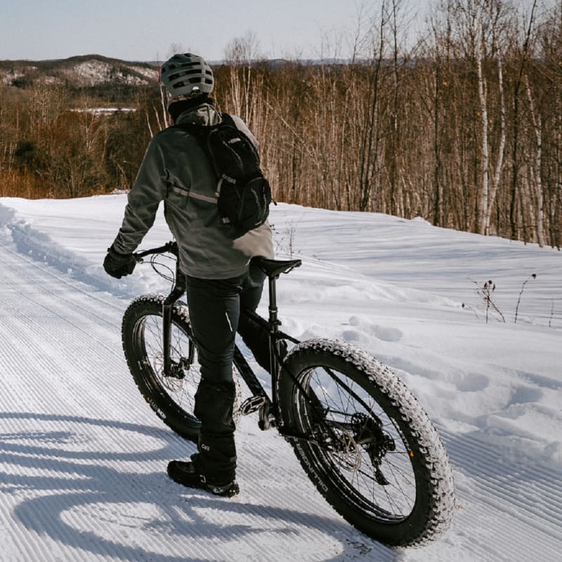 Fatbiker at the Parc des Montagnes Noires de Ripon