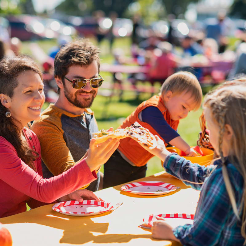 Family pizza tasting