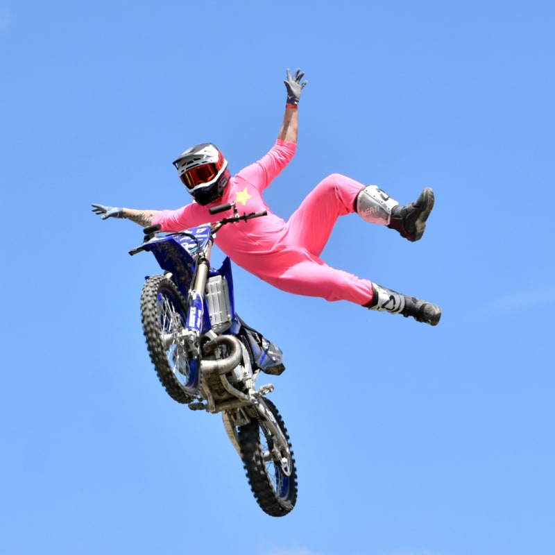 Motocross jump.