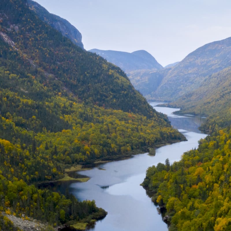 Spectacular mountain scenery in Charlevoix