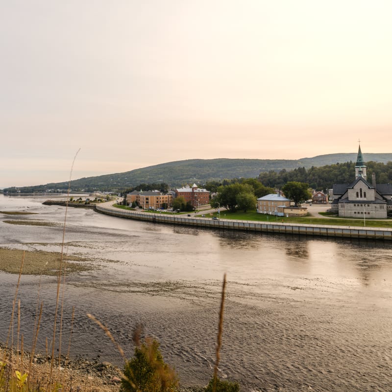 Vue aérienne de La Malbaie