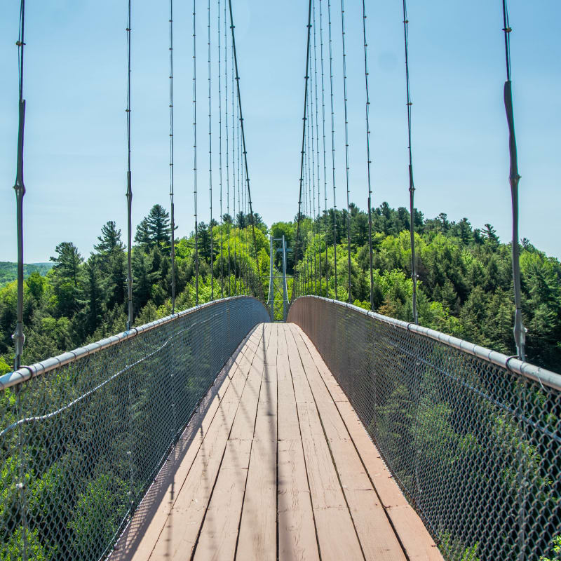 Suspension footbridge, Parc de la Gorge de Coaticook