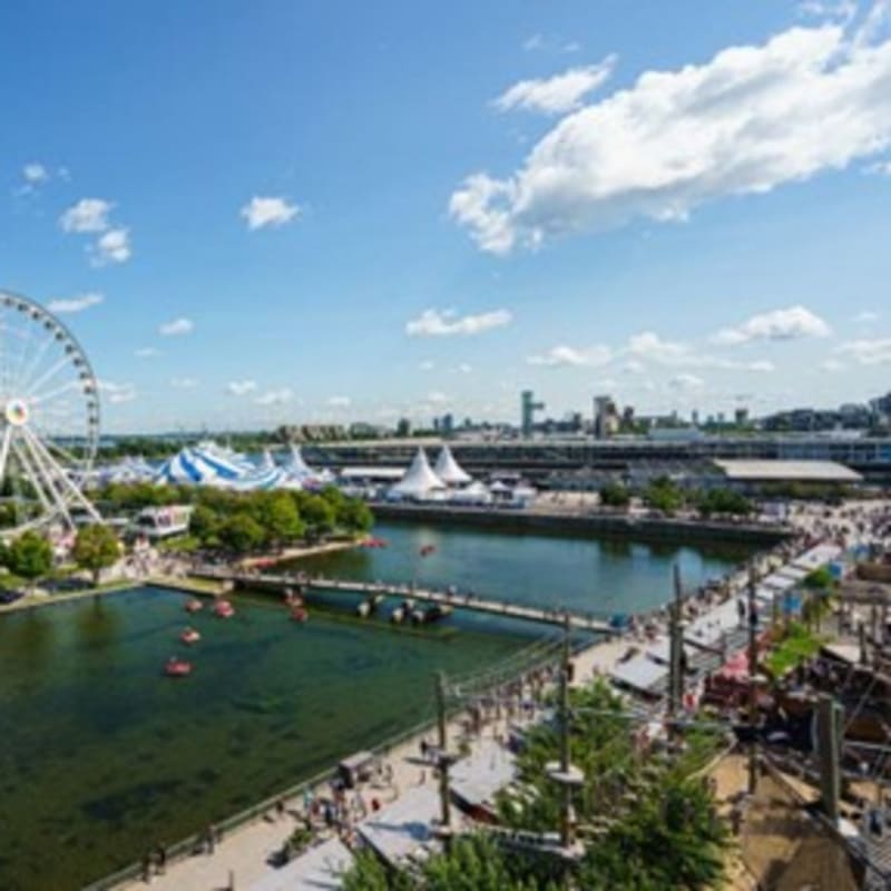 Vue de la grande roue du Vieux Port de Montréal