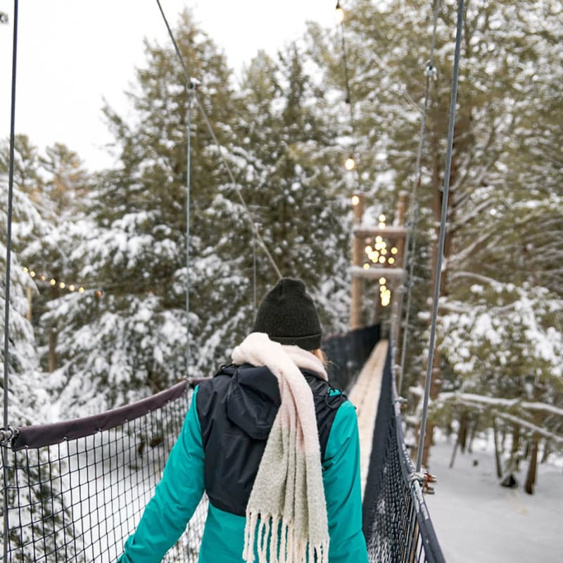 Passerelle au Parc Oméga.