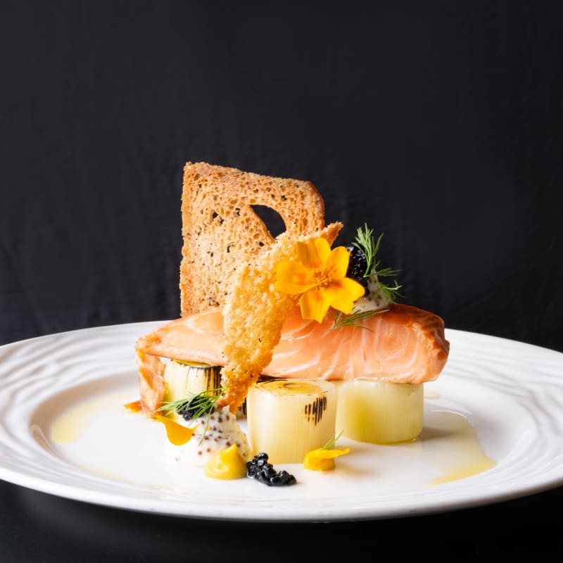 Dish at the La Fenouillière restaurant at the Best Western Premier Hôtel Aristocrate in Québec City.