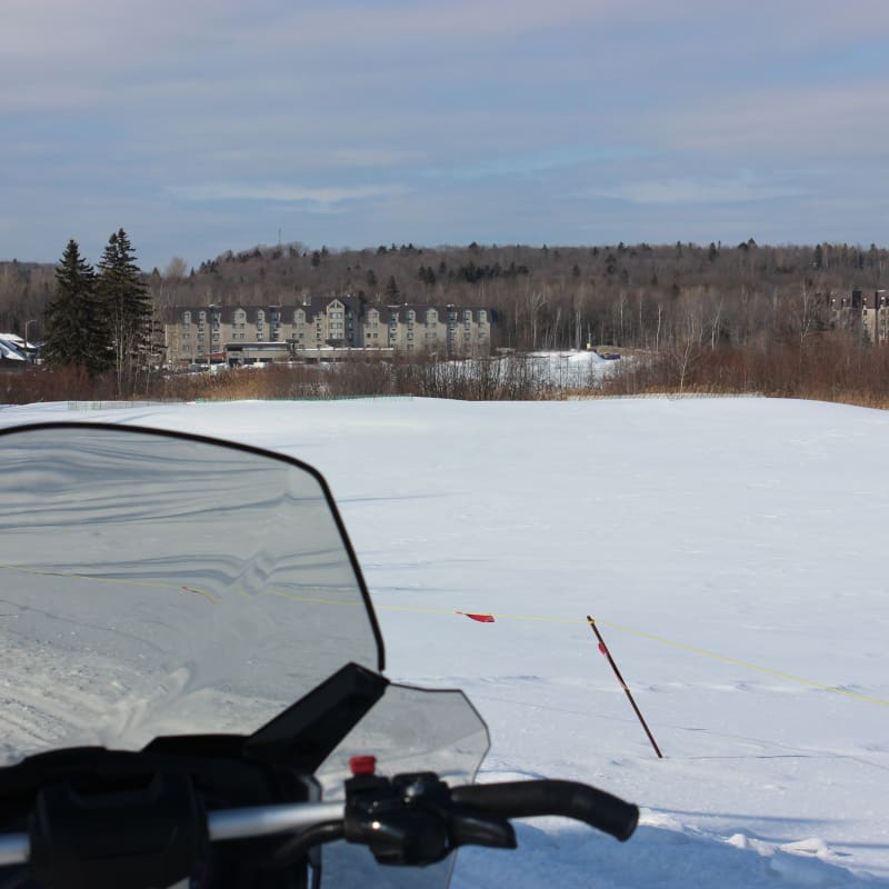 Snowmobile at the Doubletree by Hilton Quebec Resort.