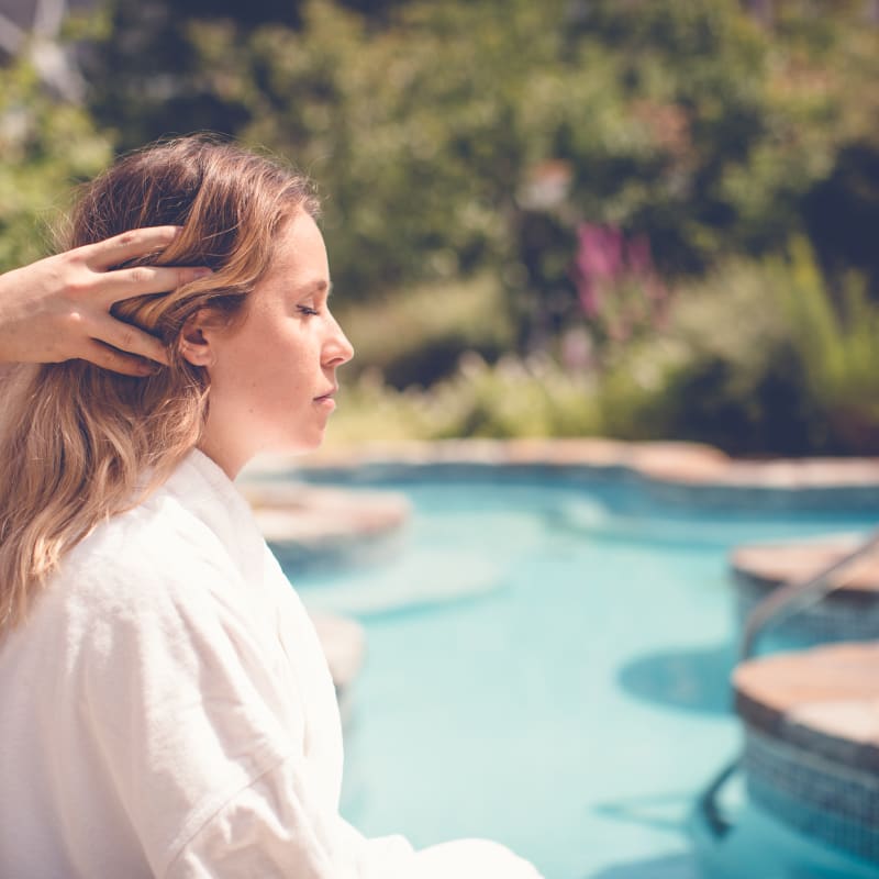 Woman at Hôtel Le Bonne Entente.