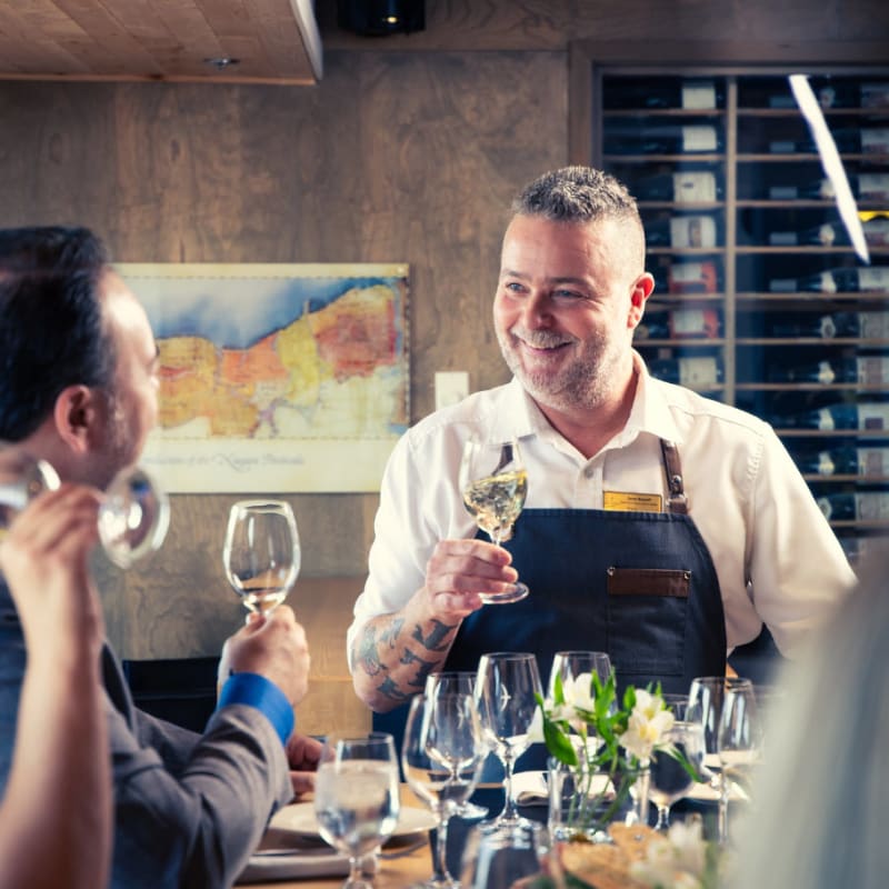 Wine tasting with sommelier.