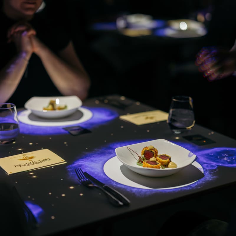 Table magique à Québec au Château Frontenac.