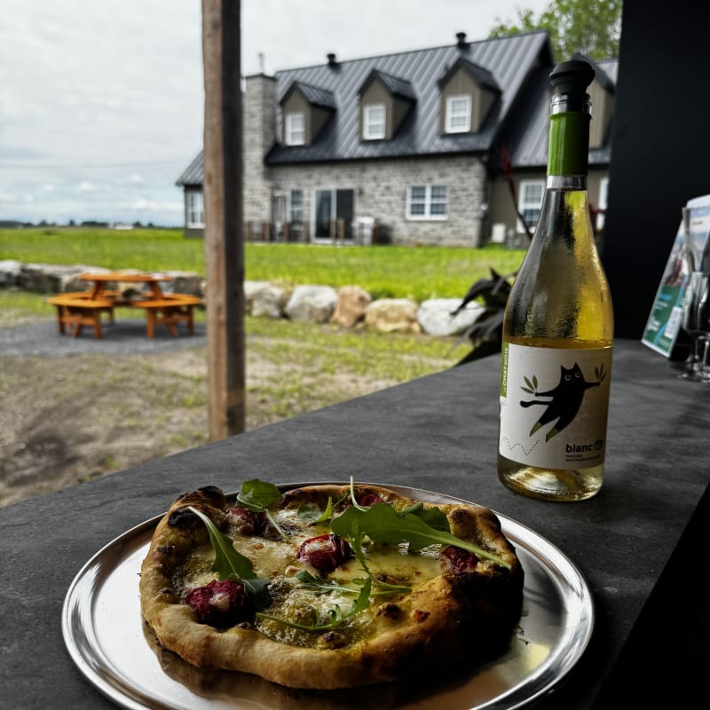 Pizza at the Ferme du Mihouli.