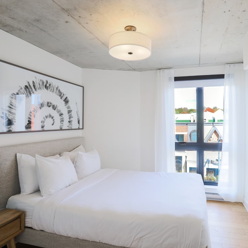 Chambre dans le chalet urbain. 