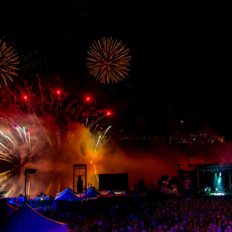 Fireworks at Fête du Lac des Nations.