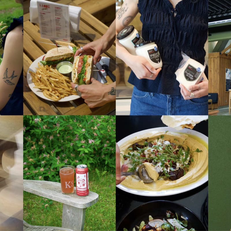 Produits du terroir trouvés dans des fromageries, marchés et restaurants des Cantons-de-l'Est.