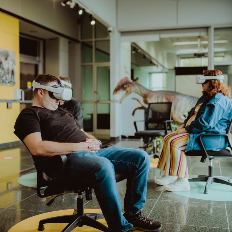 Activité de réalité virtuelle au Musée Minéro.