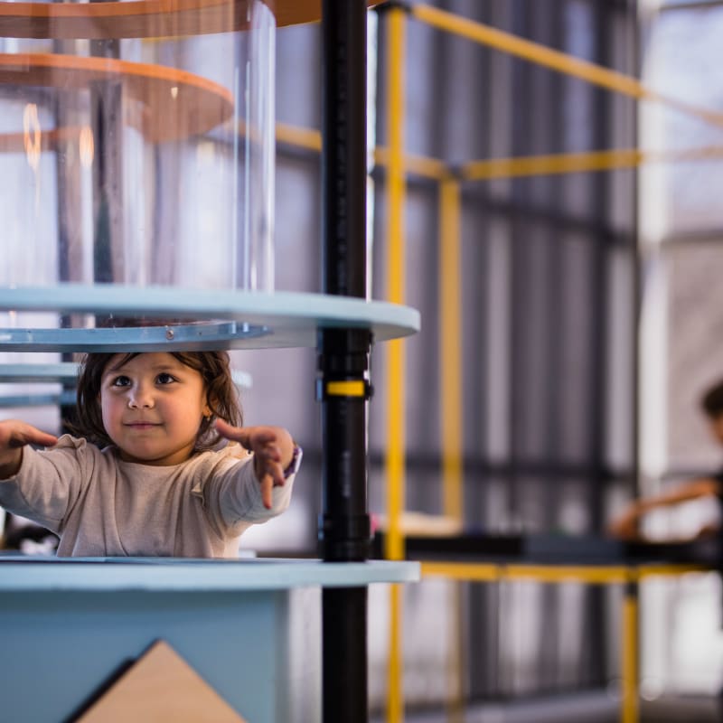 Kids at the Musée de l'ingéniosité J. Armand Bombardier.