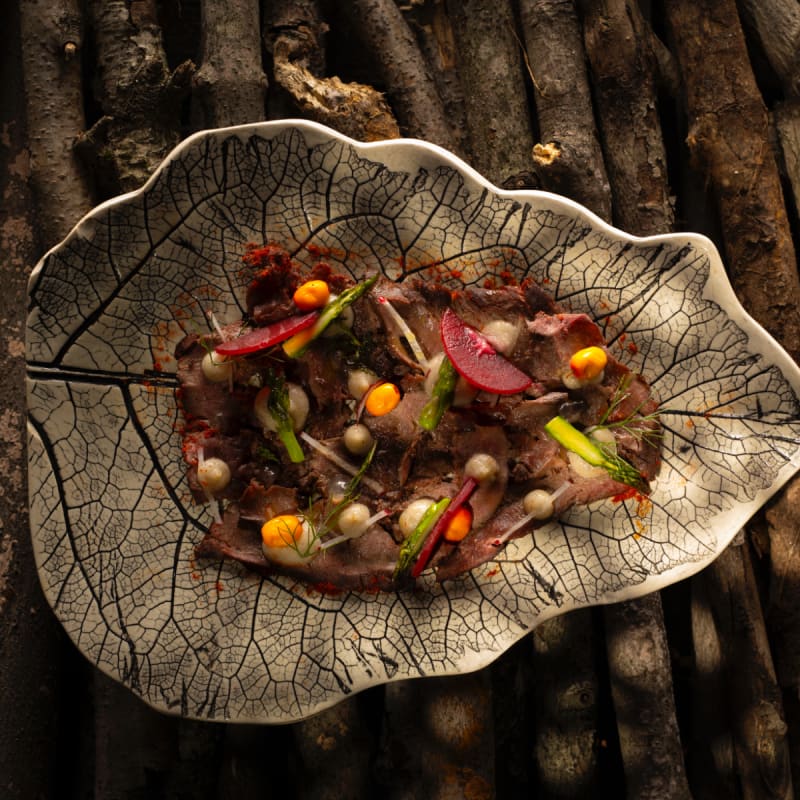 Plat au restaurant La Traite de L’Hôtel-Musée Premières Nations.