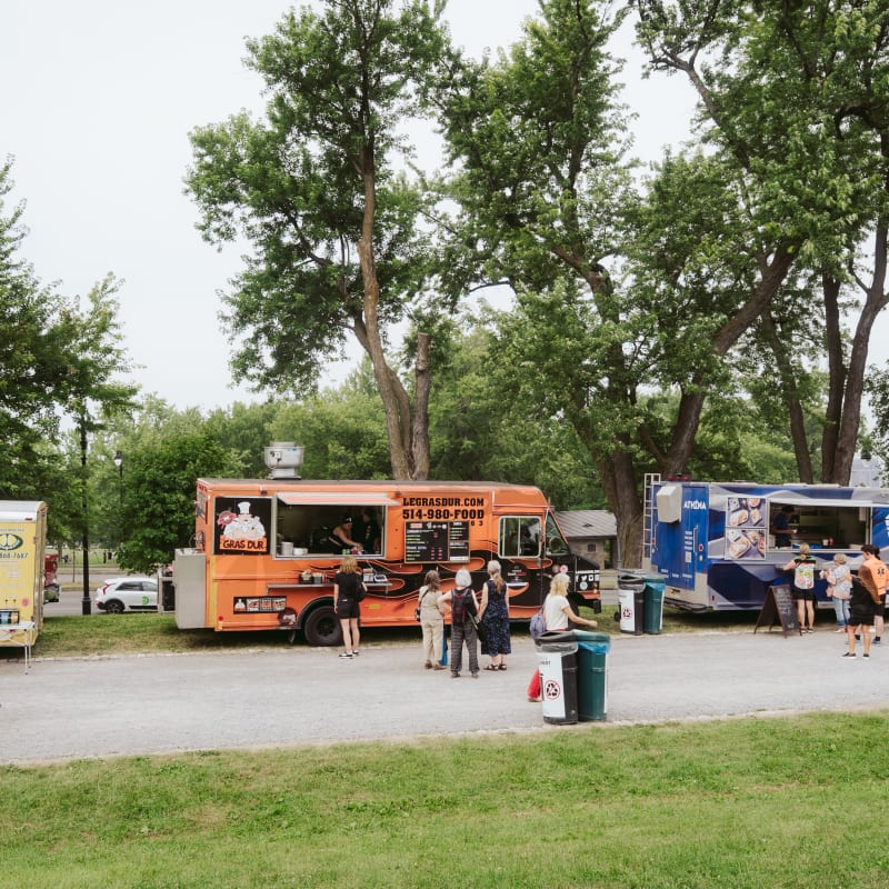 Des food trucks au mont royal.