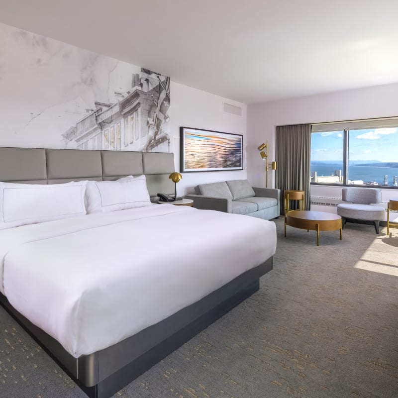 Hotel room at Hilton Québec
