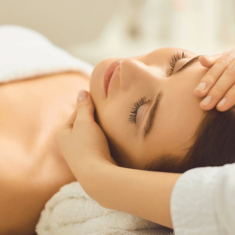 Woman getting a massage.