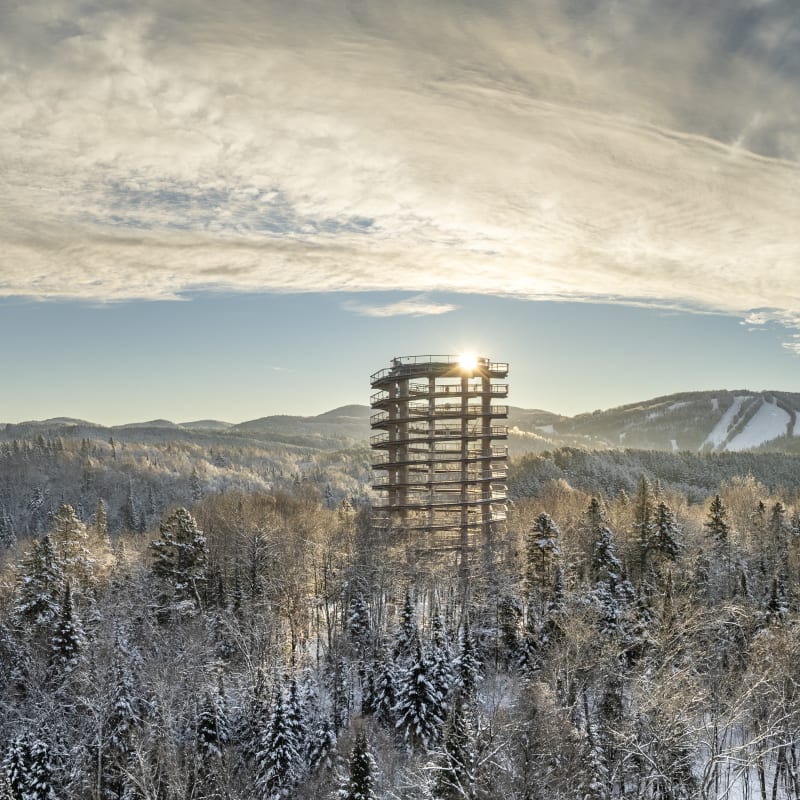 Sentier des cimes in winter.