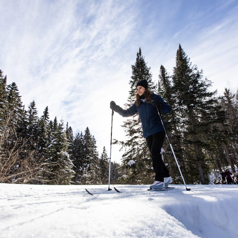 Cross-country skiing in La Mauricie National Park.